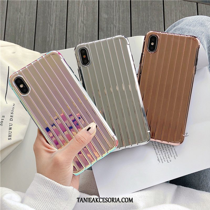 Etui iPhone Xs Max W Paski Złoto Poszycie, Obudowa iPhone Xs Max Kreatywne Osobowość Telefon Komórkowy