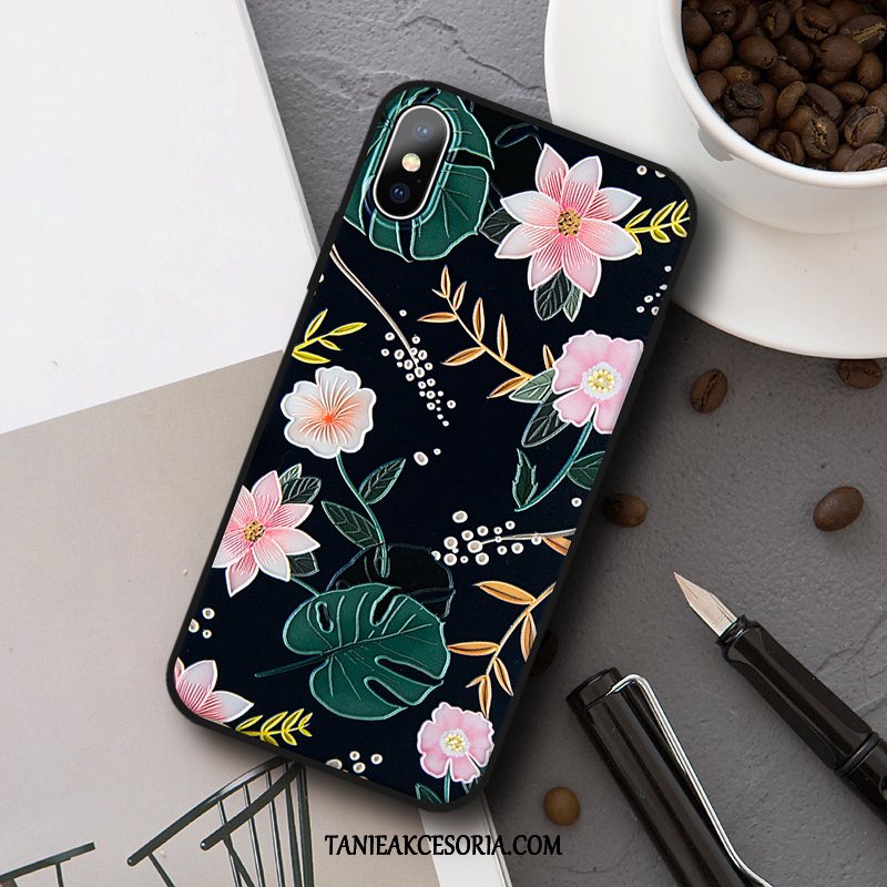 Etui iPhone Xs Świeży Zielony Anti-fall, Pokrowce iPhone Xs Relief All Inclusive Miękki