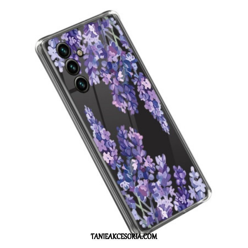 Futerały do Samsung Galaxy A14 / A14 5G Bezszwowe Purpurowe Kwiaty