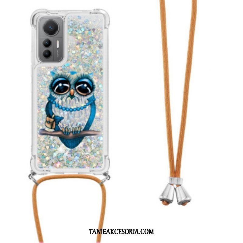 Futerały do Xiaomi 12 Lite ze Sznurkiem Cekinowy Sznurek Mrs. Owl