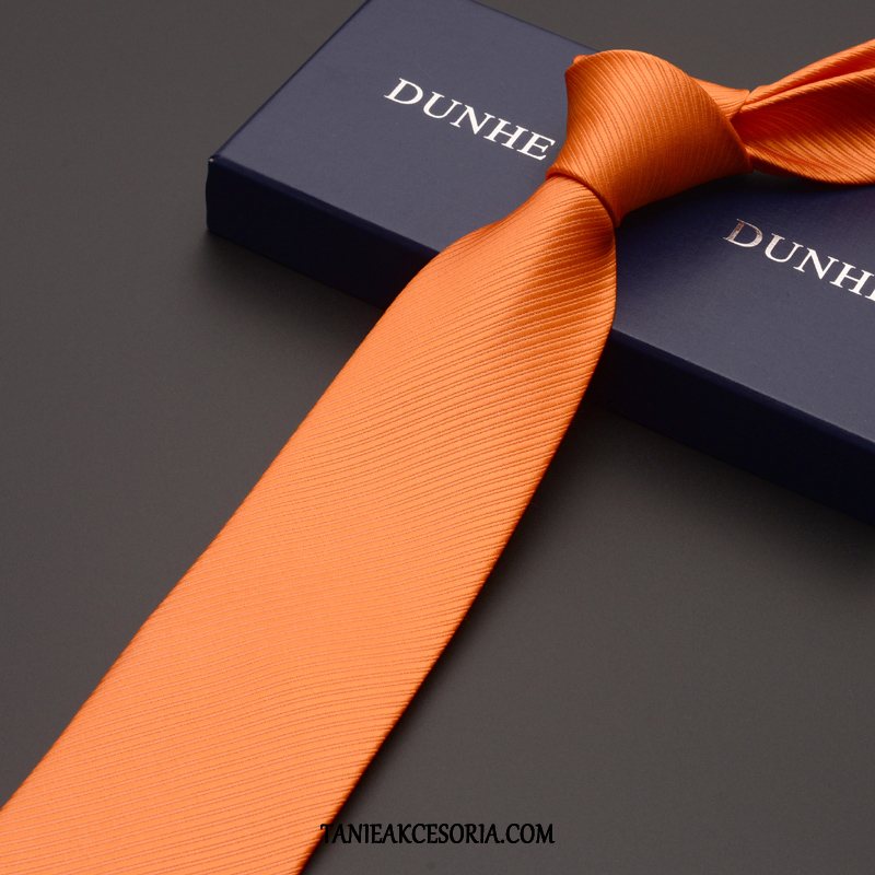 Męskie Krawat Biznes Damska Sukienka, Krawat Wąskie Męska 6 Cm Orange