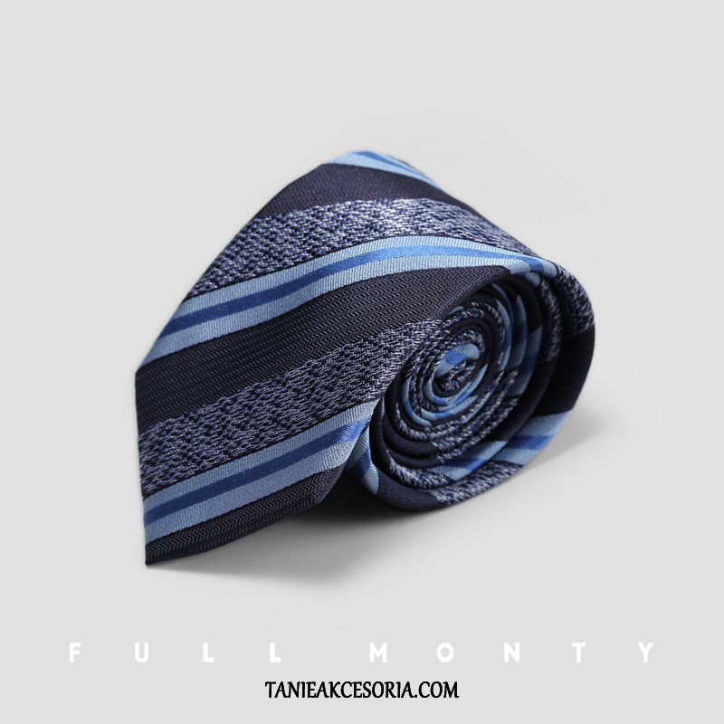 Męskie Krawat Męska Sukienka Punkt Fali, Krawat Jedwab W Paski Moda Blau