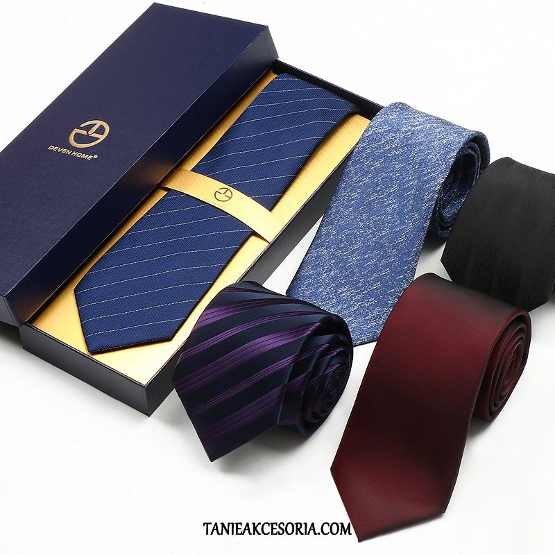 Męskie Krawat Męska Sukienka Trendy, Krawat Student Purpurowy Koszula Blau