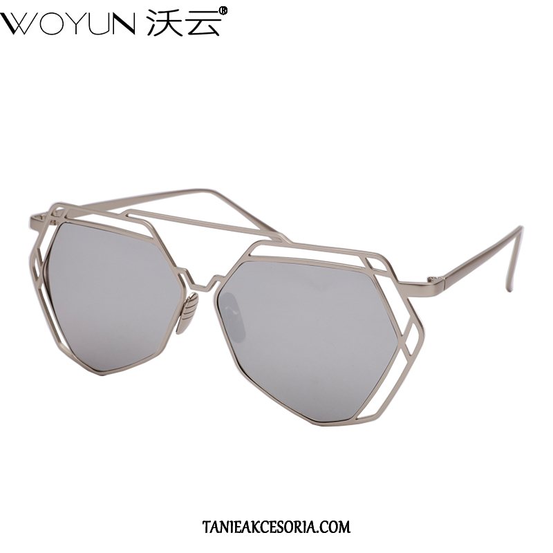 Męskie Okulary Przeciwsłoneczne Wielki Długie Osobowość, Okulary Przeciwsłoneczne Trendy Damska Vintage Weiß Silber